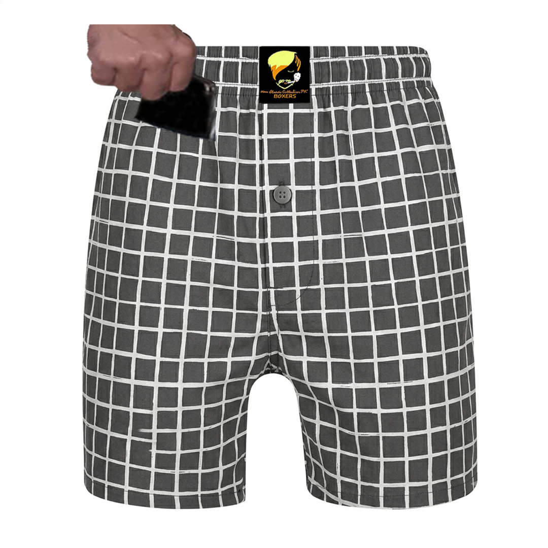 Boxer Short - Graphite Grid