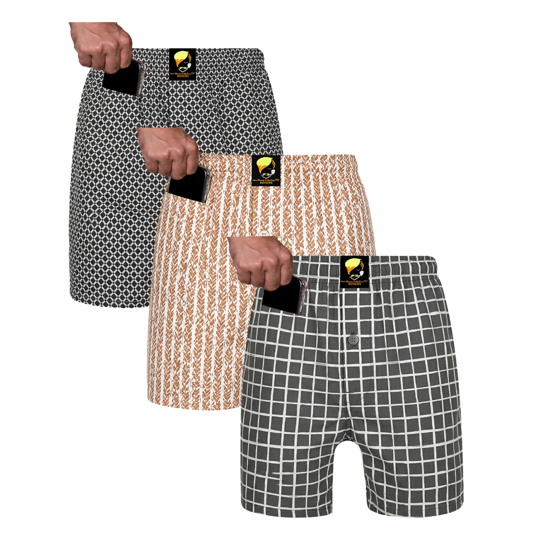 Boxer Shorts - Monochrome - Pack of 3