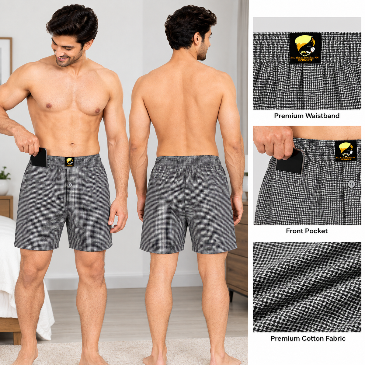 Boxer Short - Houndstooth