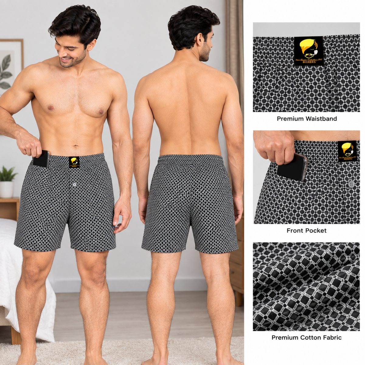 Boxer Short - Diamond Foulard