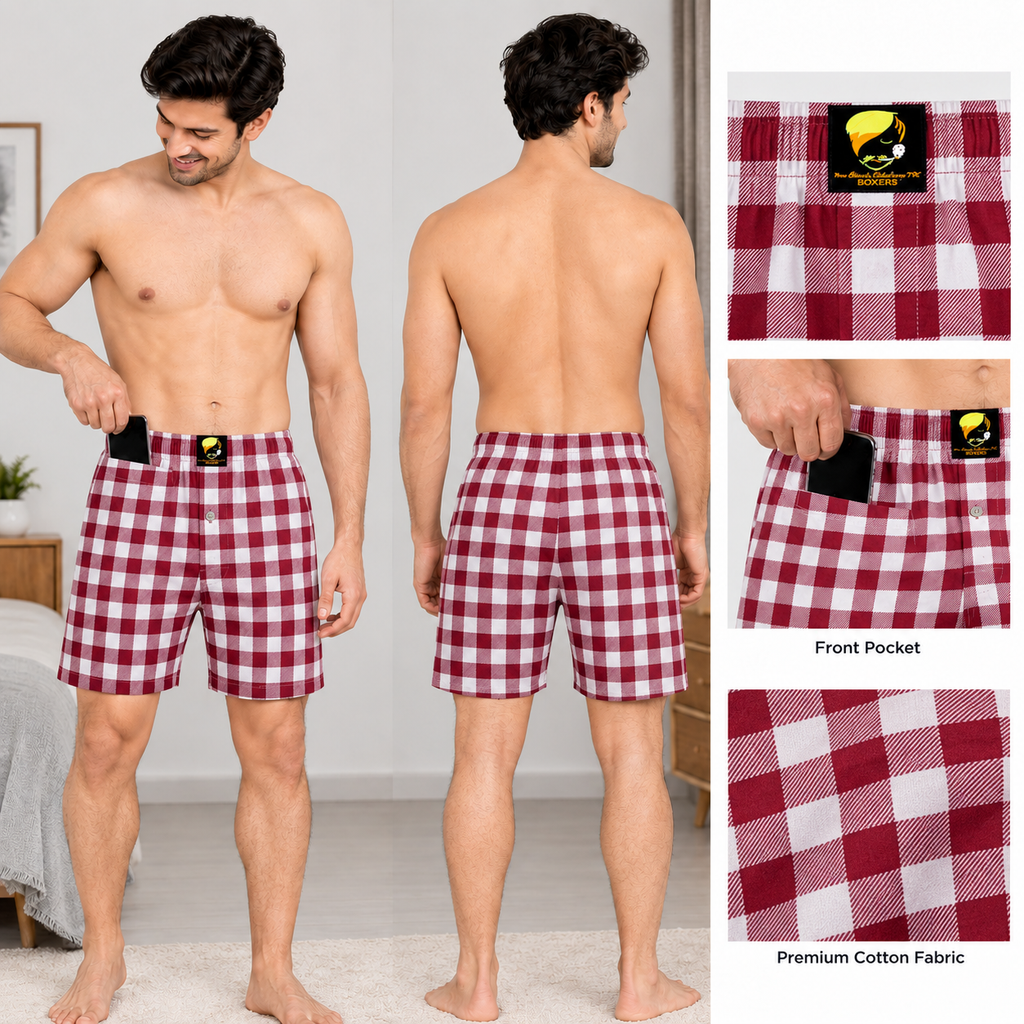 Boxer Short - Red Gingham