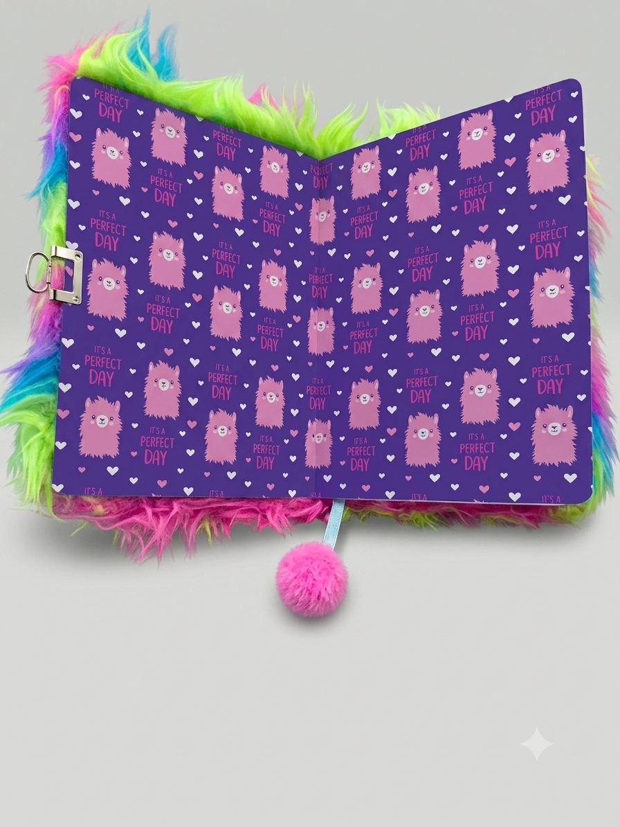 Llama Plush Fur Diary