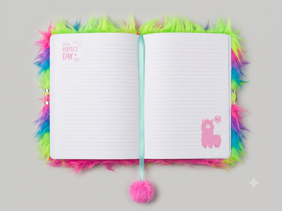 Llama Plush Fur Diary